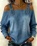 Teya™ | Nowoczesny Jeansowy Top Z Paskami
