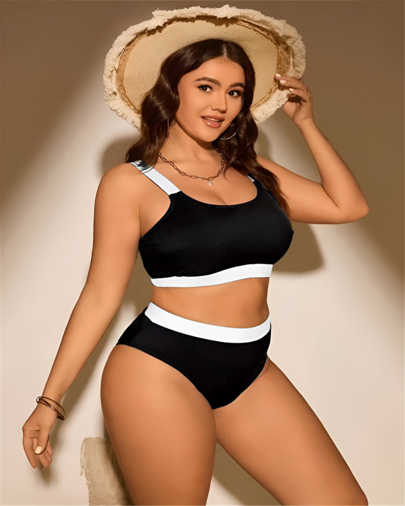 Lely™ | Bikini w rozmiarze plus z elastycznym kontrolowaniem brzucha