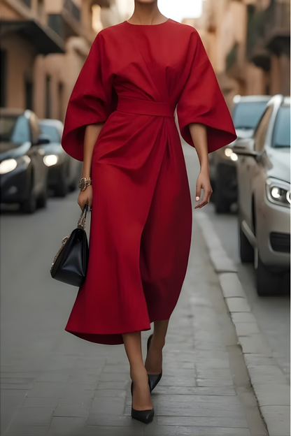 Mira™ | Elegancka Sukienka Midi Z Paskiem