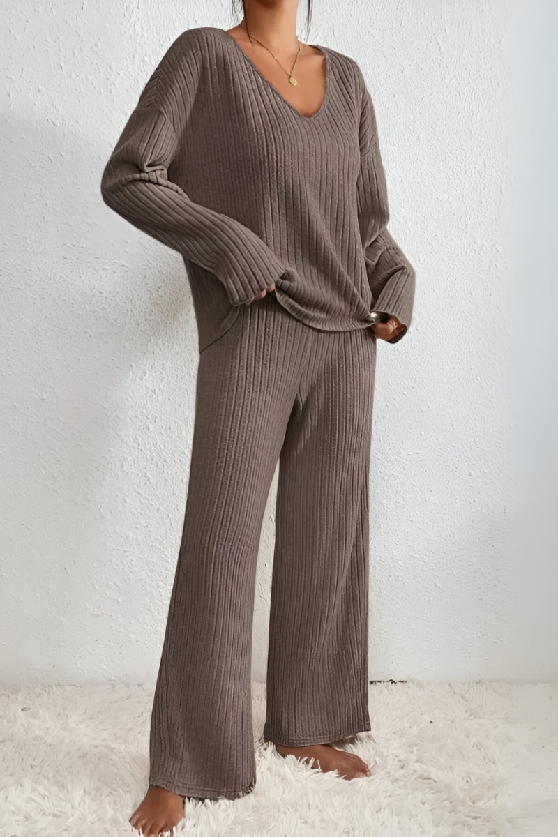 Amaris™ | Miękki prążkowany zestaw do lounge