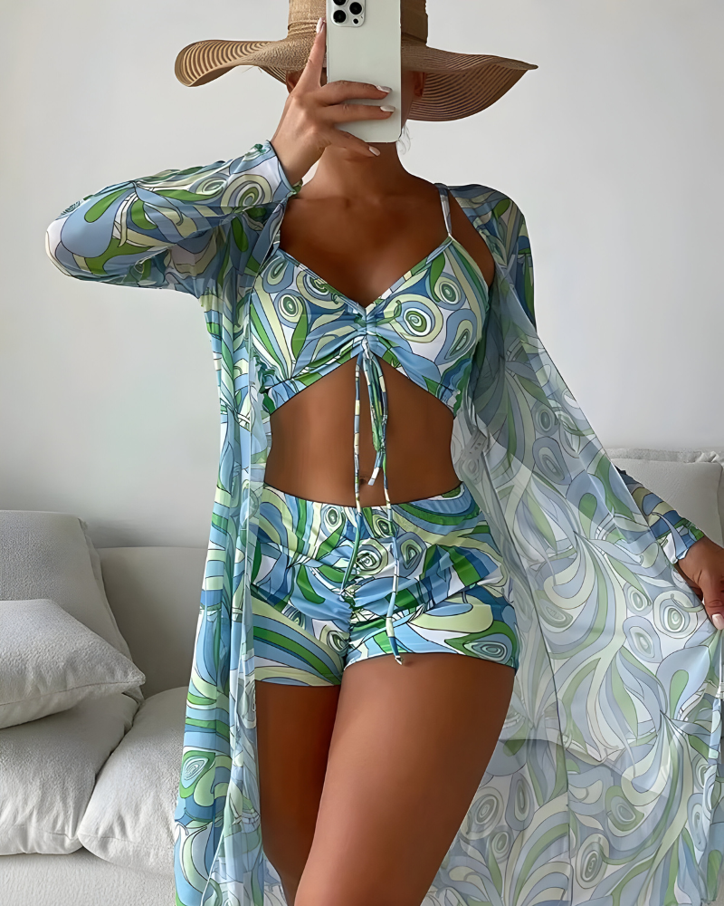 Noëlle™ | Stylowy Trzyczęściowy Strój Kąpielowy