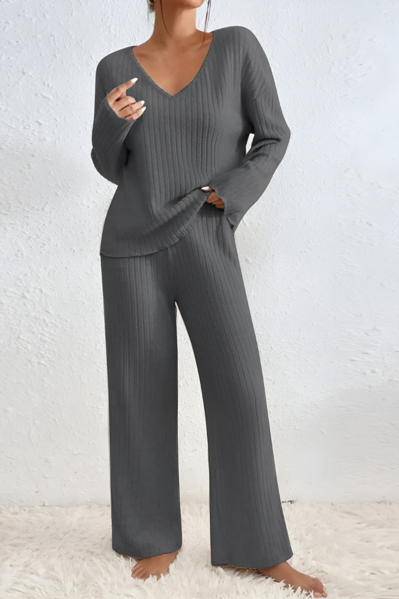 Amaris™ | Miękki prążkowany zestaw do lounge