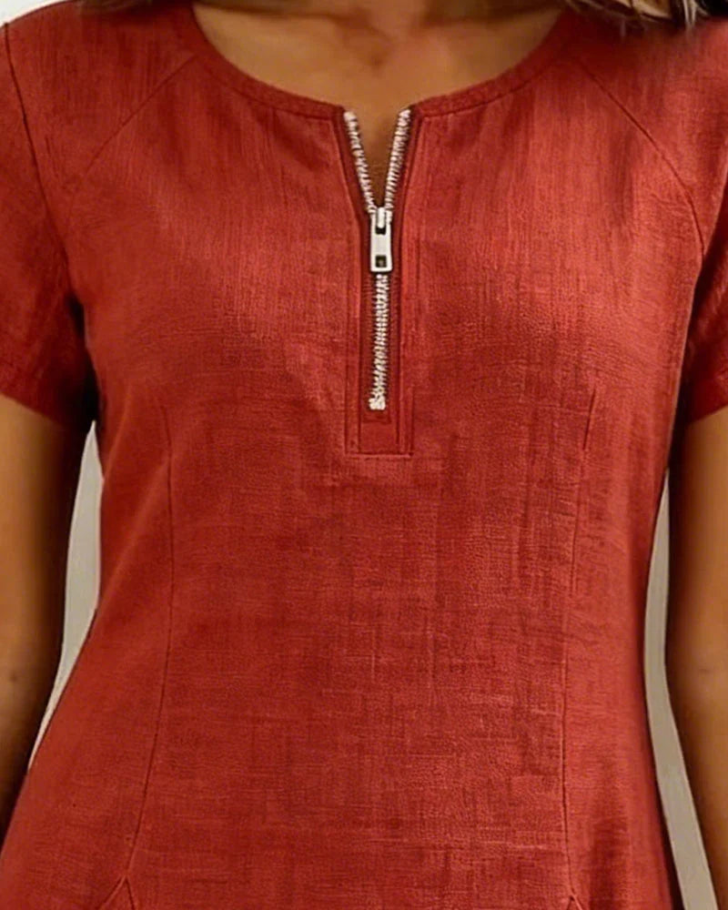 Nadia™ | Casualowy Oversize Top Z Nadrukiem