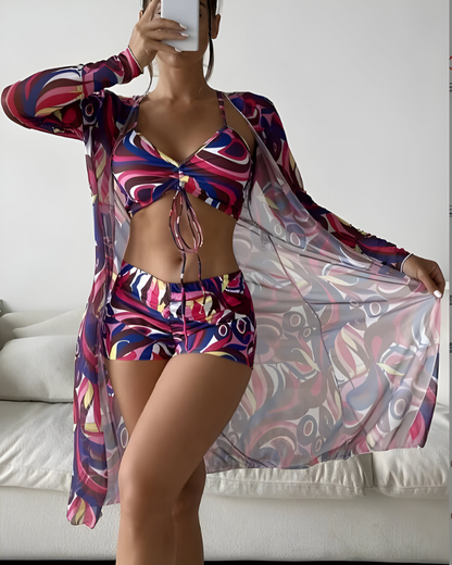 Noëlle™ | Stylowy Trzyczęściowy Strój Kąpielowy