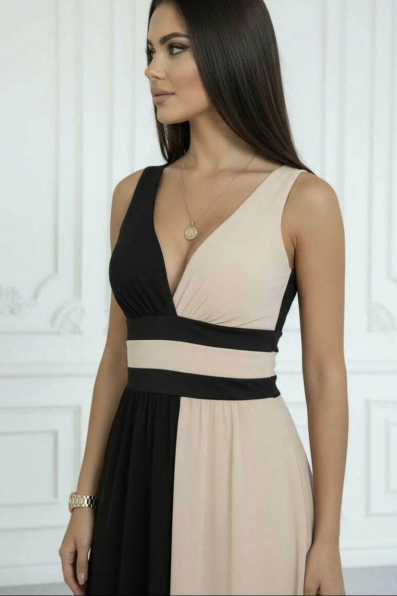 Aria™ | Stylowa Sukienka Maxi Z Dekoltem V
