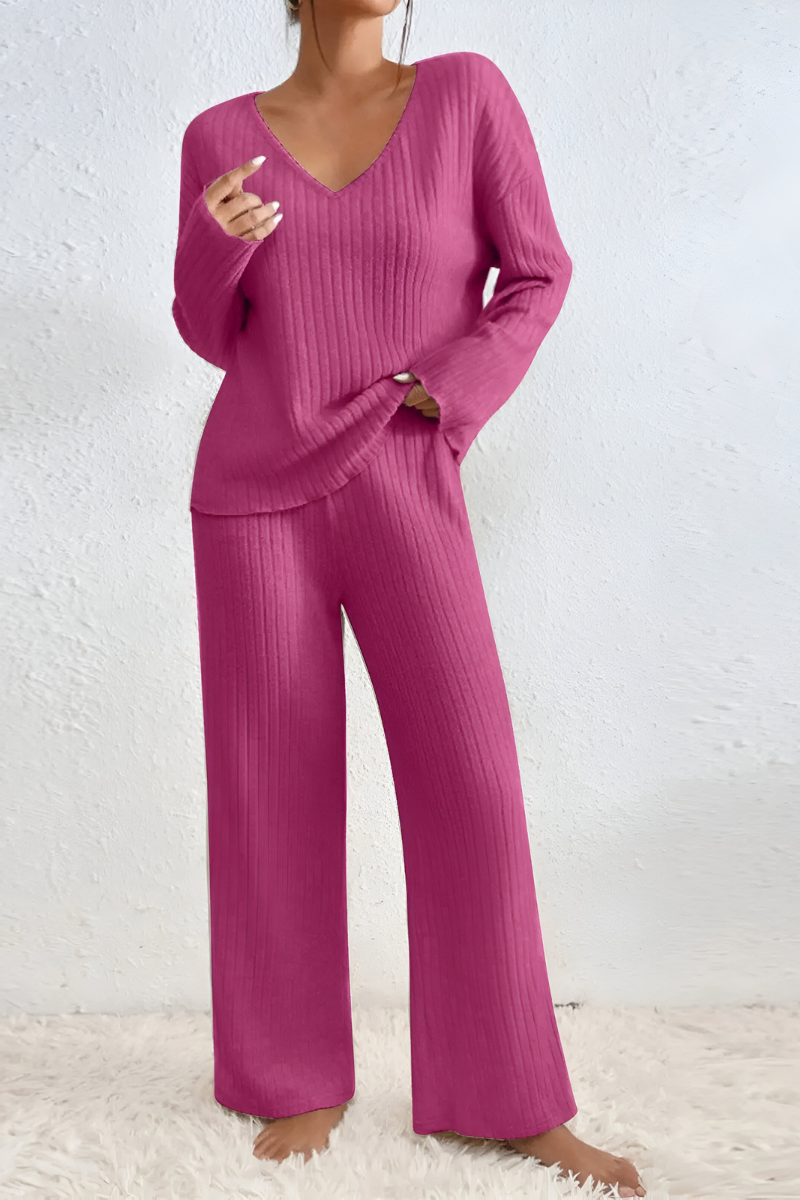 Amaris™ | Miękki prążkowany zestaw do lounge