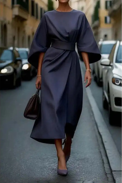 Mira™ | Elegancka Sukienka Midi Z Paskiem