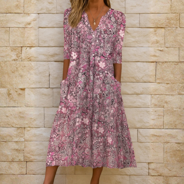 Agnieszka™ | Stylowa Sukienka Z Nadrukiem