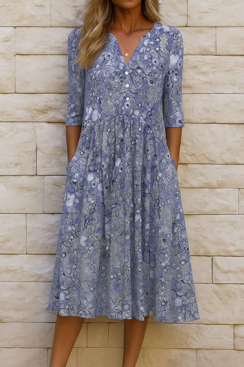Agnieszka™ | Stylowa Sukienka Z Nadrukiem