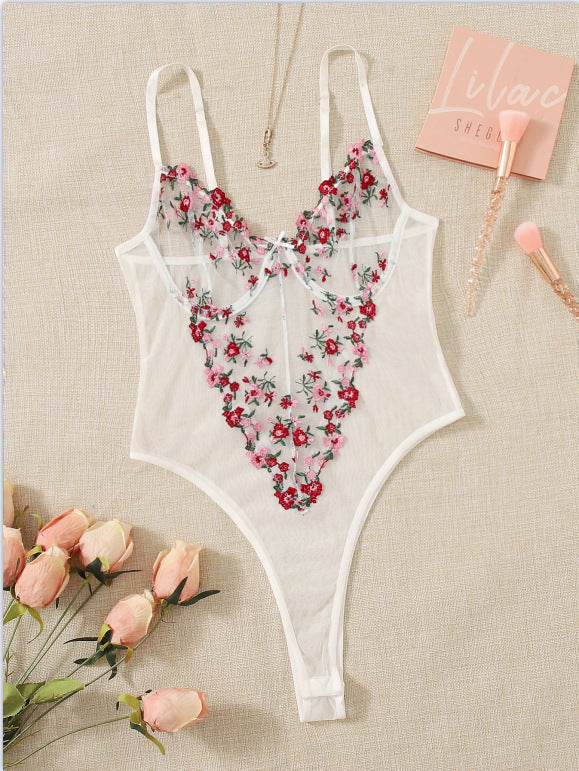 Julie™ | Obcisła bielizna z haftowanymi motylami