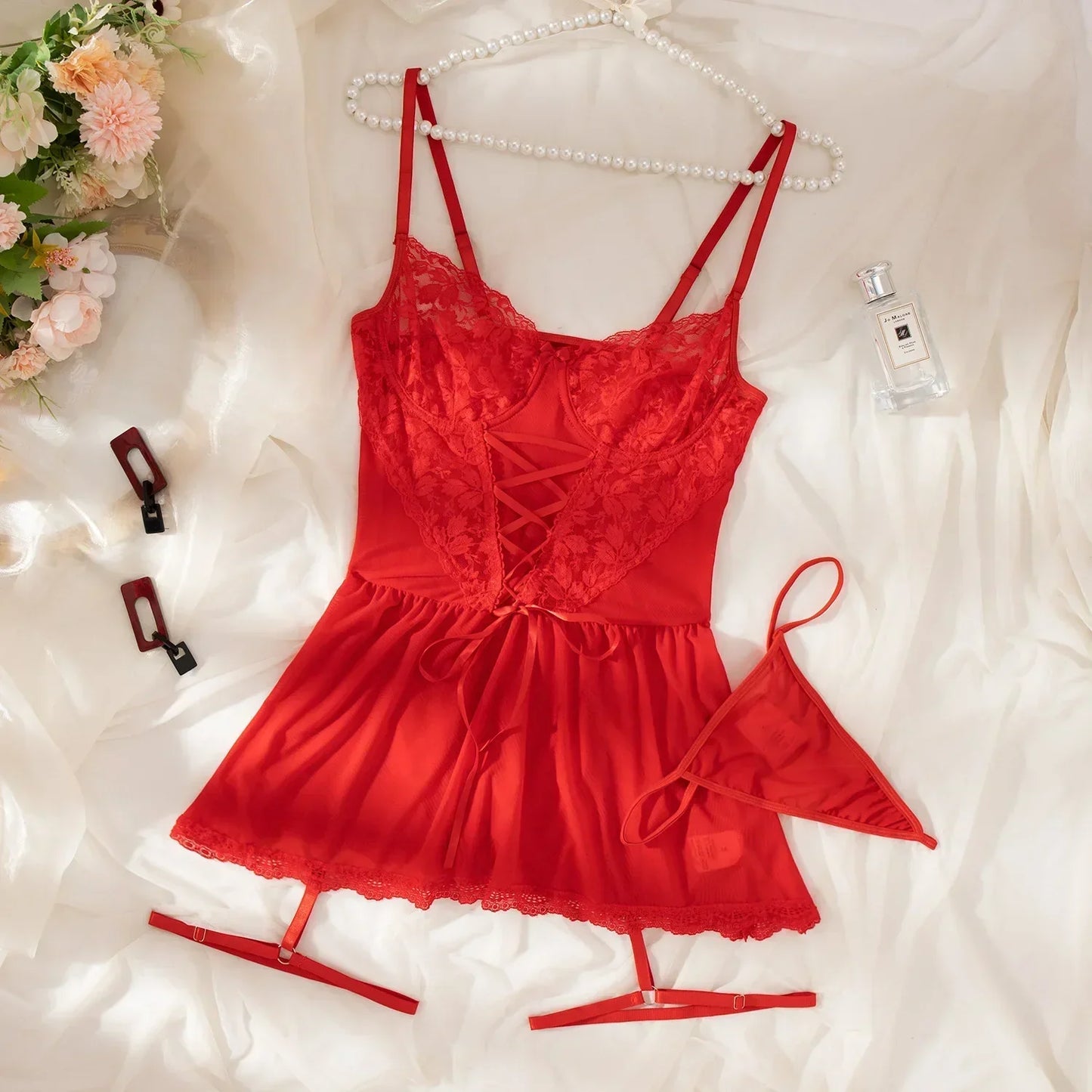 Nova™ | Elegancka nocna szlafrok z kwiatowym wzorem