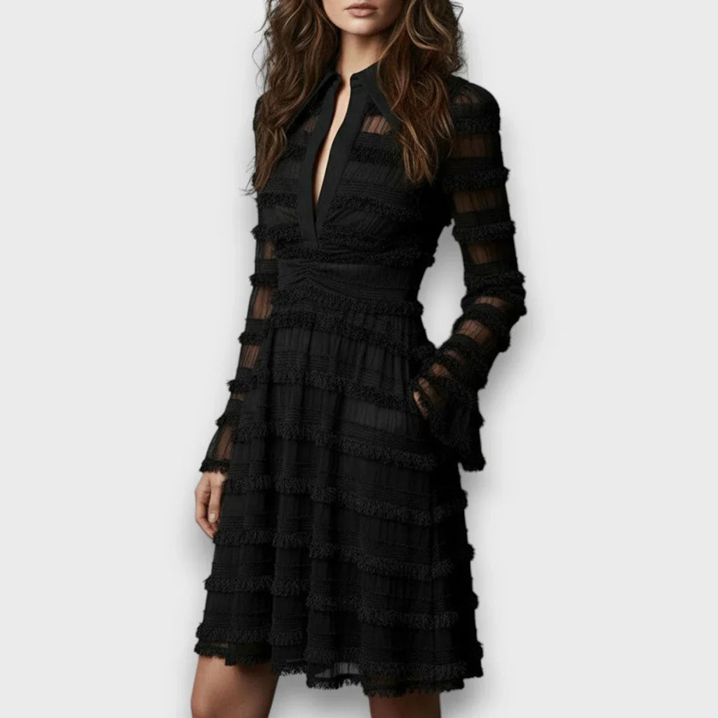 Elra™ | Elegancka Koronkowa Sukienka Mini