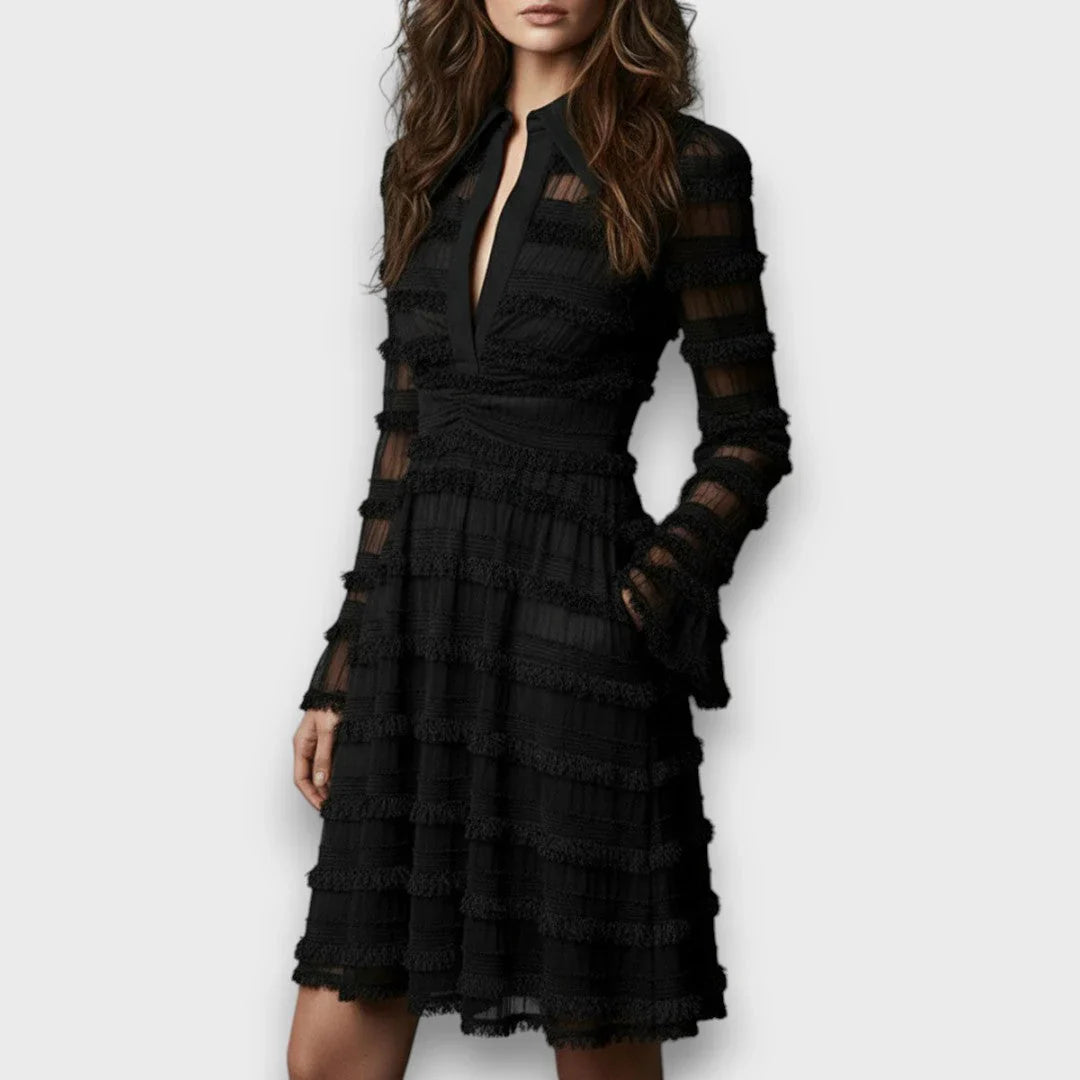 Elra™ | Elegancka Koronkowa Sukienka Mini