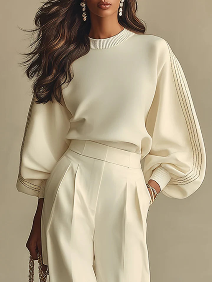 Elya™ | Szykowny Nowoczesny Sweter I Spodnie