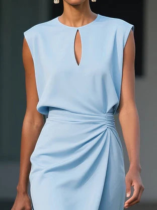 Veya™ | Elegancka Drapowana Sukienka Midi