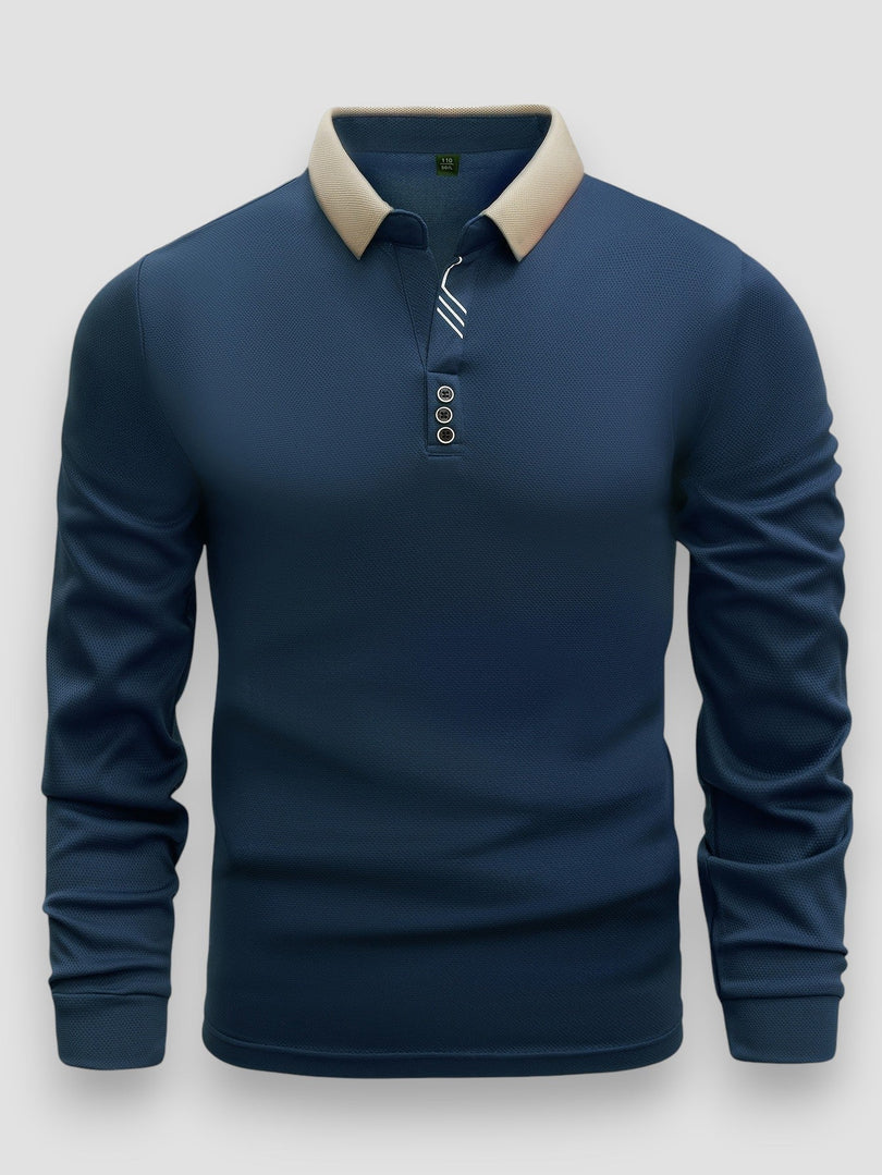 Keno™ | Casualowa Nowoczesna Koszulka Polo Z Długim Rękawem